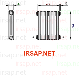 Радиатор IRSAP Tesi 20500/6 T08 CL 01